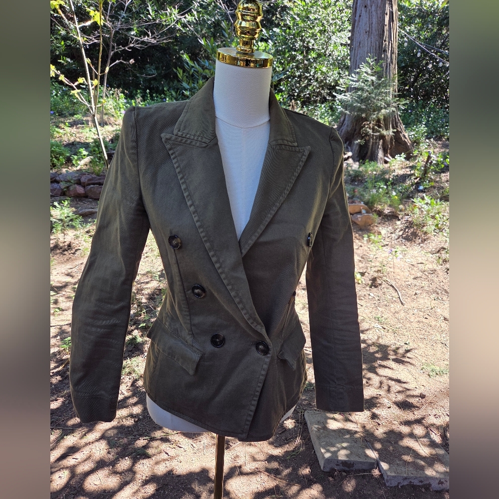 Alexandre Vauthier Olive Double-Breasted Women's Jacket Size 34